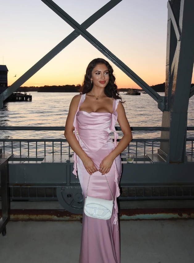 Pink Mermaid Ruffle Straps Satin Long Prom Dress Vacation Dress Party Dress SH4009