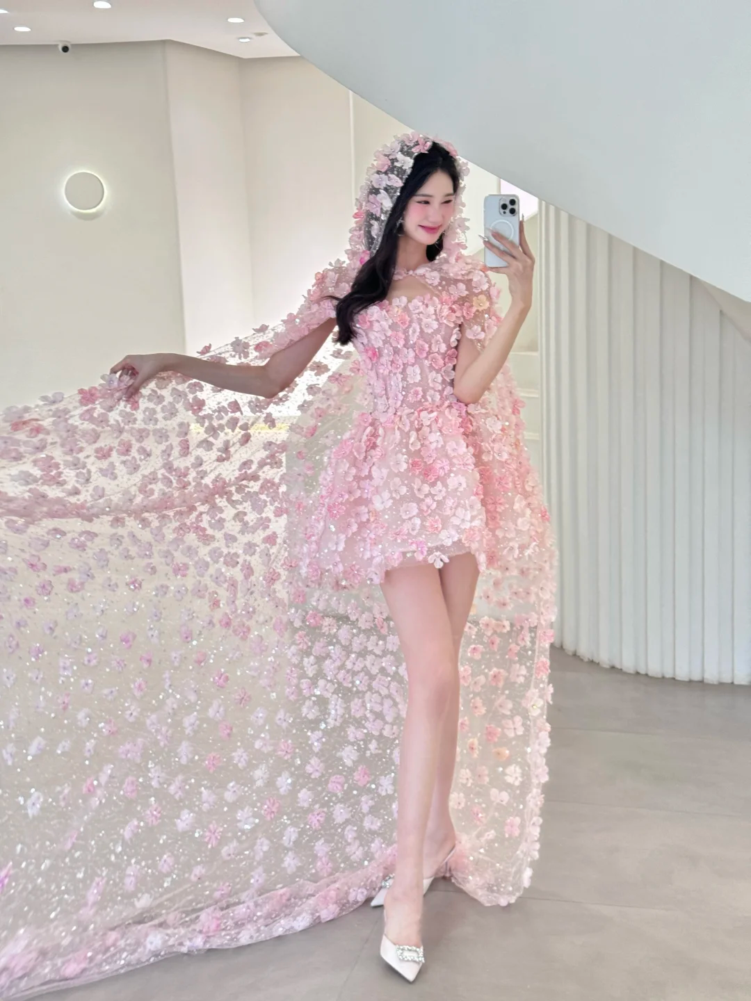 Stunning A Line Strapless Flower Pink Tulle Short Homecoming Dress Cocktail Dress SH2994
