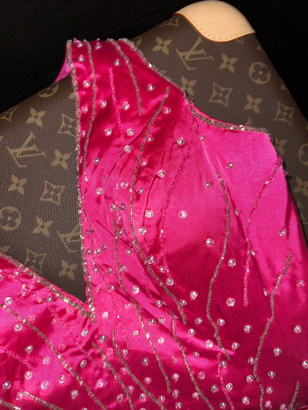 Barbie Pink Cute A Line Halter Beaded Layered Satin Short Homecoming Dress Party Dress SH3049
