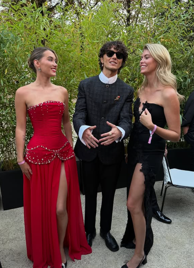 Sexy Red A Line Strapless Beaded Chiffon Satin Long Prom Dress Party Dress with Slit SH4816