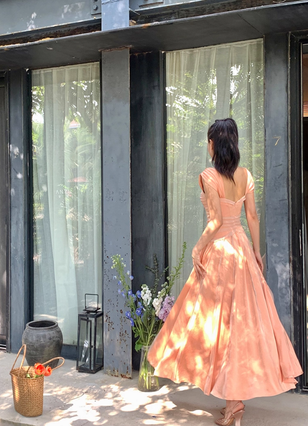 Simple A Line Spaghetti Strap Satin Long Prom Dress Evening Dress Formal Gown SH4045