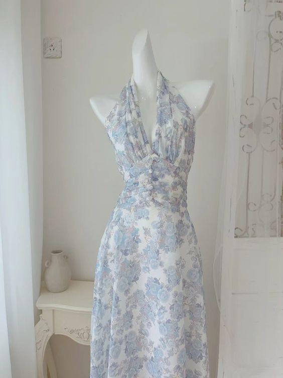 Sexy Chiffon Floral Prom Dress Party Evening Dress SH1240