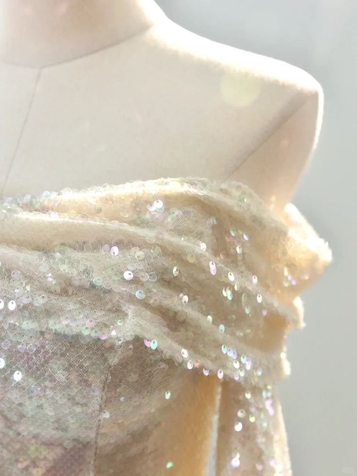 Elegant Sheath Long Sleeve Ivory Chiffon Ruffle Sequin Prom Dress Graduation Prom Dress SH2582