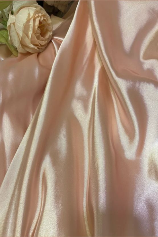 Sweet Pink 3D Rose A Line V Neck Satin Long Prom Dress Date Dress SH3931