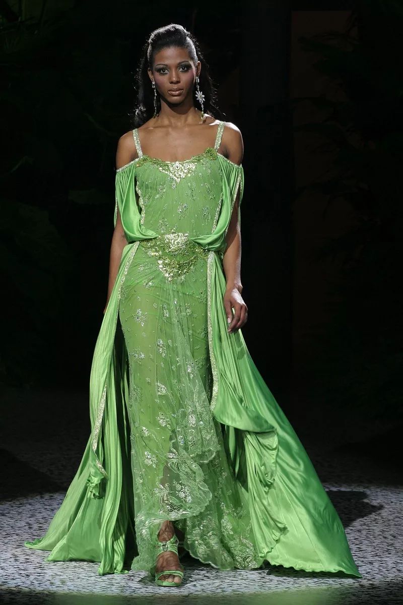 Green Dreamy A Line Spaghetti Strap Beaded Sequin Satin Tulle Prom Dress Ball Gown SH3871