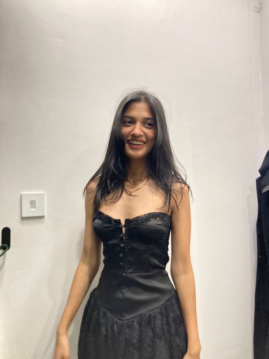 Sexy Black A Line Spaghetti Strap Lace Satin Homecoming Dress Outfits SH3980