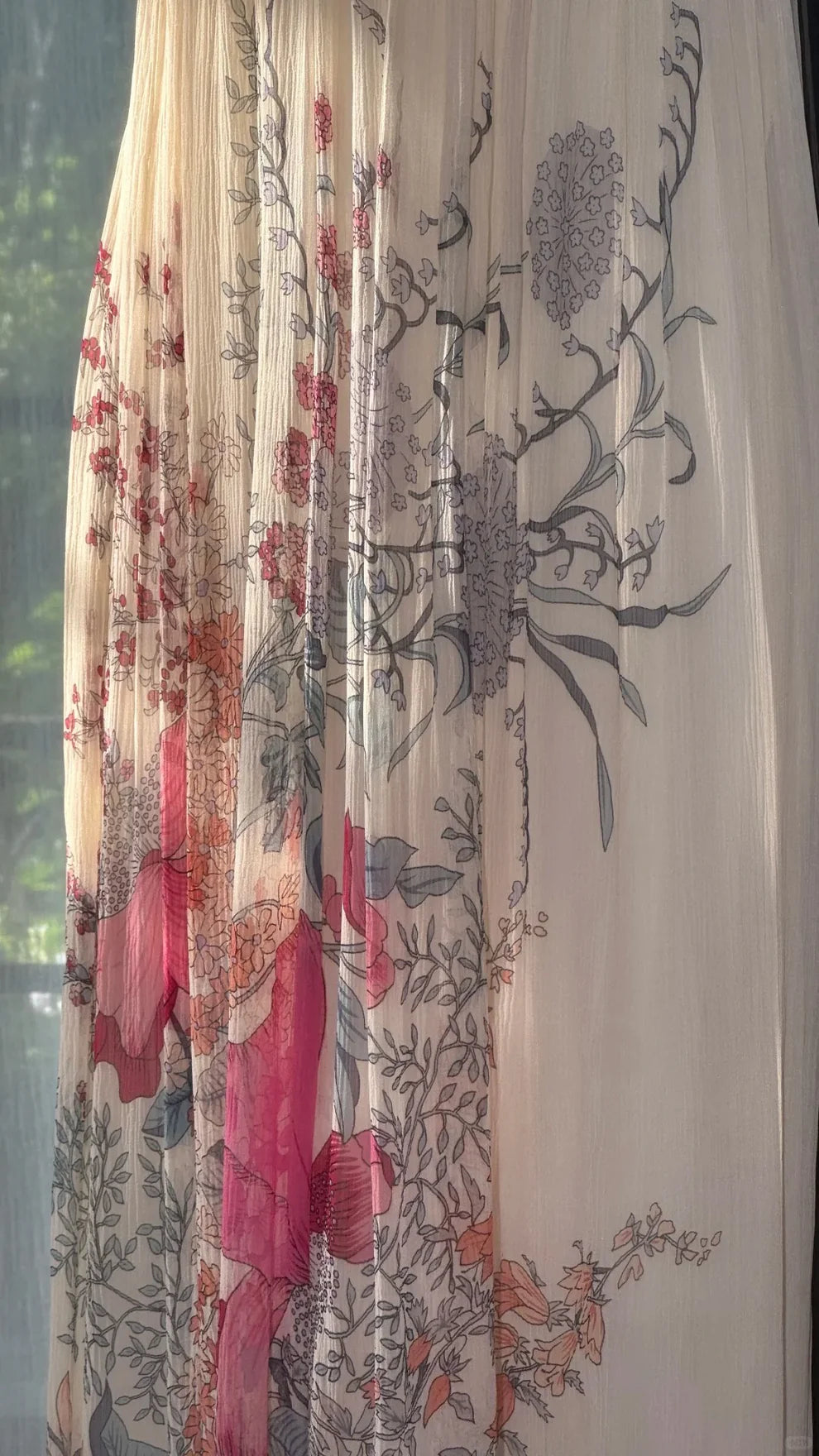 Vintage A Line Halter Print Floral Chiffon Open Back Prom Dress Wedding Guest Dress SH4325