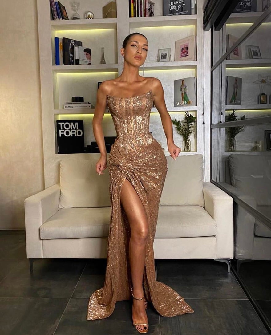 long prom dresses gold mermaid evening gowns AU01 shinydress long prom dresses gold mermaid evening gowns AU01 shinydress