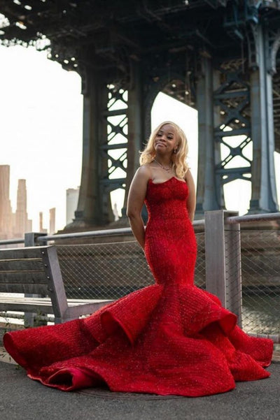 SWEETHEART MERMAID EVENING PROM PARTY GOWNS SLEEVELESS SAS17