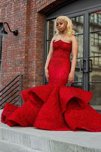 SWEETHEART MERMAID EVENING PROM PARTY GOWNS SLEEVELESS SAS17