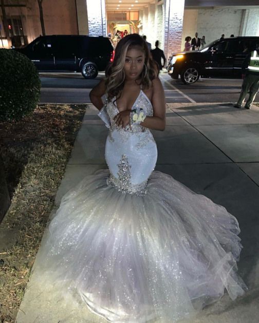 Elegant White Evening Dresses Mermaid Sexy Evening Dress Black Girl Gown Lace Floor-Length Prom Dres Shinydress Elegant White Evening Dresses Mermaid Sexy Evening Dress Black Girl Gown Lace Floor-Length Prom Dres Shinydress
