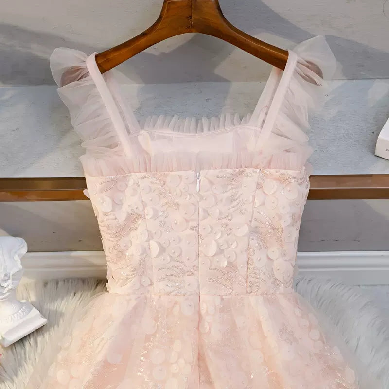 Princess Pink Short Homecoming Dresses SH135