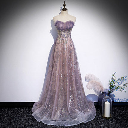 Cute A line Long Sequin Prom Dresses SH053 shinydress Cute A line Long Sequin Prom Dresses SH053 shinydress