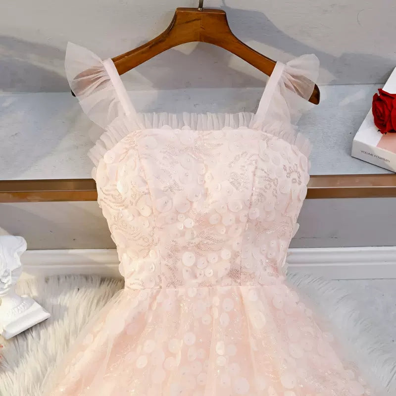 Princess Pink Short Homecoming Dresses SH135