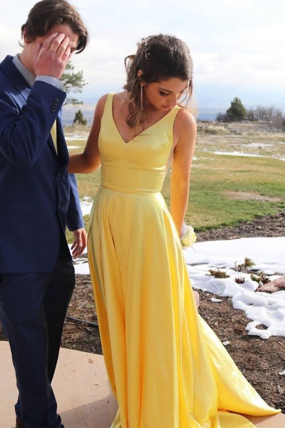Yellow Prom Dresses,Evening Dress Pretty Prom Dresses P7577