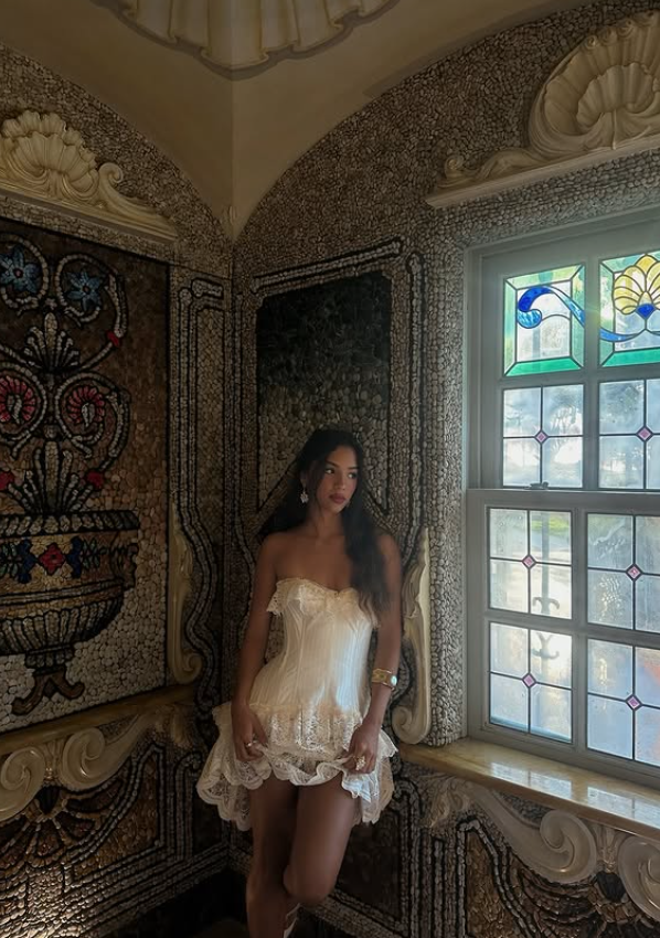 White A Line Sweetheart Neck Satin Lace Short Homecoming Dress Birthday Dress SH4657