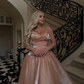 Elegant A Line Sweetheart Neck Beaded Satin Long Prom Dress Evening Dress SH2269