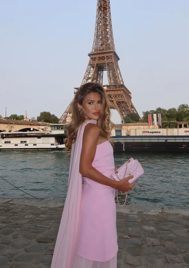 Elegant Pink Mermaid Strapless Chiffon Satin Long Prom Dress Wedding Guest Dress SH4808