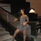 Cute A Line Straps Polka Dot Satin Short Homecoming Dress Cocktail Dress SH3357