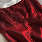 Vintage A Line Straps Beaded Gloss Burgundy Satin Long Prom Dress SH5455