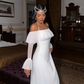 Romantic A Line Long Sleeve White Tulle Prom Dress SH5566