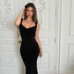 Sexy Sheath Strap Bow Pink Satin Open Back Long Prom Dress Graduation Prom Dress SH2616