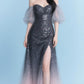 Pink Ombre Mermaid Off the Shoulder Sequin Tulle Prom Dress Party Dress 16th Birthday Dress SH4107