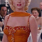 Orange Mermaid Spaghetti Strap Pleated Beaded Chiffon Prom Dress SH4572