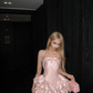 Pink Cute A Line Halter Satin Mini Homecoming Dress Cocktail Dress Birthday Dress SH3450