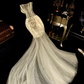 Shiny Mermaid Sweetheart Neck Corset Beaded Sequin Tulle Long Prom Dress Party Dress SH3067