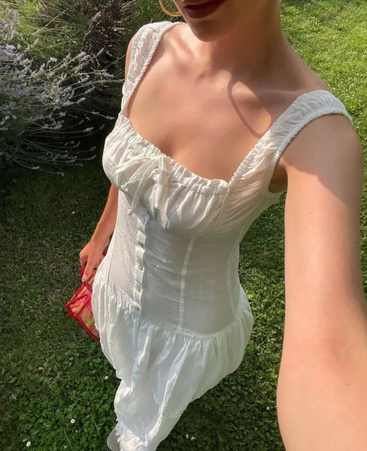 White Sequare Neck A Line Prom Dress Simple Evening Dress SH1315