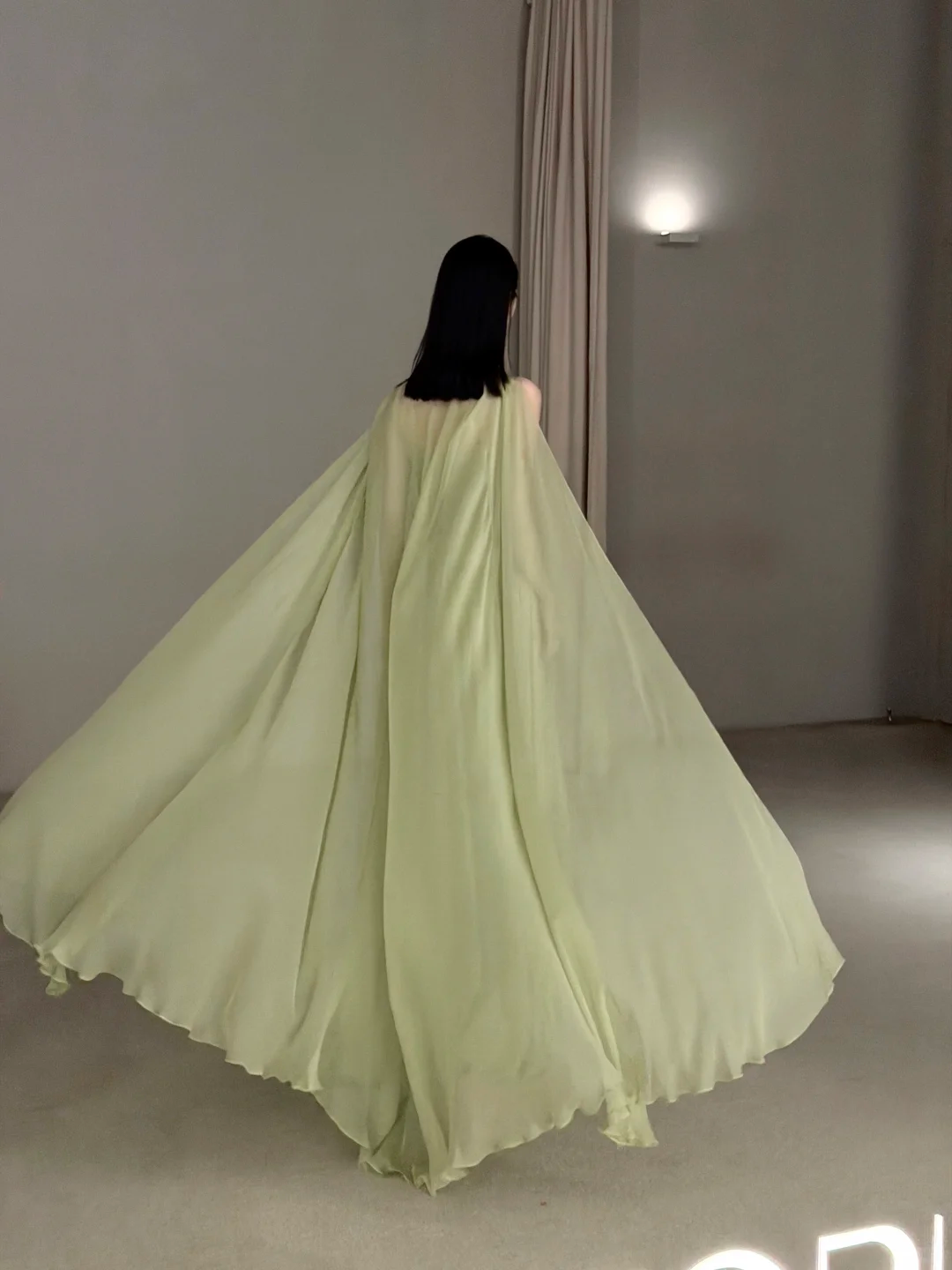 Fresh Green A Line Strapless Beaded Chiffon Long Prom Dress Wedding Guest Dress SH7713
