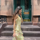 Lovely Yellow Ruffles Long Prom Dress Evening Dress SH963