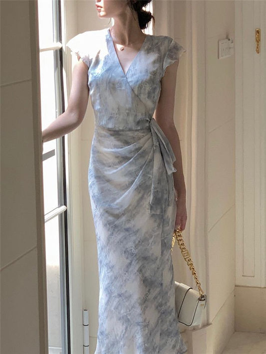 Fashion Sexy Bodycon Chiffon Midi Prom Dress  SH1259