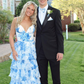 A Line Spaghetti Straps Tiered Chiffon Satin Long Prom Dress Evening Dress SH1931