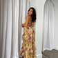 Stunning Print Floral A Line Straps Ruffle Chiffon Prom Dress Party Dress SH4019