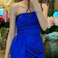Royal Blue Slit Prom Dress Evening Dress SH1029