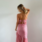 Sexy Strapless Lace Ruffle Prom Dress Long Party Dress SH816