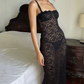Black Lace See-through Prom Dress Sexy Evening Dress SH966