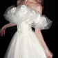 Elegant Princess Ball Gown Off the Shoulder Floral Tulle Wedding Dress SH5552