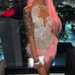 18th Birthday Party Dress Sexy Tight Beaded Pink Prom Dress Mini Homecoming Dress SH924