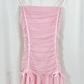 Pink Layered Tulle Pleated Short Homecoming Dress Birthday Dress Outfits SH3539