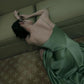 Vintage A Line Spaghetti Strap Beaded Green Satin Party Dress Evening Dress SH2864