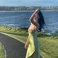 Beautiful Green Applique Long Evening Dress Prom Dress SH1002