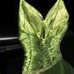Fresh Green A Line Spaghetti Strap Chiffon Ruffle Satin Long Prom Dress Formal Gown SH3971