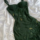 Dark Green Chiffon Ruffle Prom Dress Formal Dress Homecoming Dress SH3936