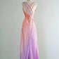 Simple Orange Purple Ombre A Line Satin Prom Dress Wedding Guest Dress SH4552