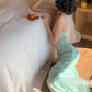 Shiny Sheath Spaghetti Strap Green Sequin Open Back Party Dress Evening Dress SH2877