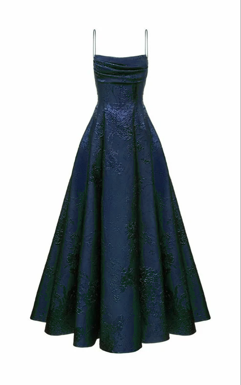 Long Spaghetti Straps A-line Green Prom Dresses, Long Prom Dresses SH382