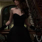 Elegant Black A Line Strapless Velvet Short Prom Dress Homecoming Dress SH7957